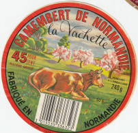 1 ETIQUETTE  CAMEMBERT LA VACHETTE    DECOLLEE - Fromage