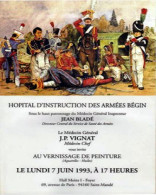 INVITATION VERNISSAGE PEINTURE HÔPITAL D'INSTRUCTION DES ARMÉES " BEGIN " À ST MANDÉ [_RLVP43] - Dokumente