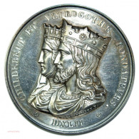 Médaille  CHILDEBERT & VLTOGOTHE,HÔPITAUX DE LYON Par L.SCHMITT.F Argent 87grs - Monarchia / Nobiltà