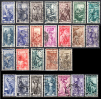 Italia 1950/55 Italia Al Lavoro Serie Complete 26 Valori: 19 Filigrana Ruota Alata +7 Filigrana Stelle - 1946-60: Used