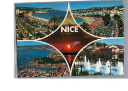 NICE 06 - La Baie Des Anges Et La Promenade Des Anglais Fontaine Vue Gnéralé - Cartas Panorámicas