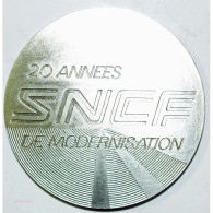 Médaille 20 Années SNCF De Modération 1967-1987 Par R.TALLON/G.GONDARD - Adel