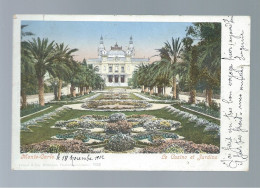 CPA - Monte-Carlo - Le Casino Et Jardins - Colorisée - Précurseur - Circulée En 1902 - Monte-Carlo