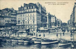 CPA Marseille Bouches Du Rhône, Canebiere, Quai Des Belges - Sonstige & Ohne Zuordnung