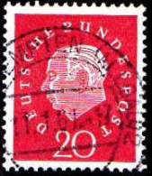 RFA Poste Obl Yv: 175 Mi:304 Theodor Heuss (TB Cachet Rond) - Usados