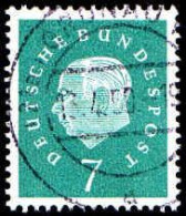 RFA Poste Obl Yv: 173 Mi:302 Theodor Heuss (TB Cachet Rond) - Gebruikt