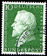 RFA Poste Obl Yv: 167 Mi:293 Hermann Schulze Delitzsch Juriste Allemand (TB Cachet Rond) - Used Stamps