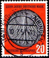 RFA Poste Obl Yv: 162 Mi:291 Deutsche Mark (TB Cachet à Date) 10-7-59 - Usati