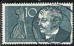 RFA Poste Obl Yv: 156 Mi:284 Rudolf Diesel *18.3.1858 Ingenieur (TB Cachet Rond) - Used Stamps