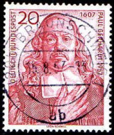 RFA Poste Obl Yv: 132 Mi:253 Paul Gerhardt Théologien Luthérien (TB Cachet à Date) 15-8-57 - Used Stamps