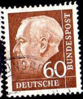 RFA Poste Obl Yv: 127A Mi:262x Theodor Heuss 18x22 (Beau Cachet Rond) - Used Stamps