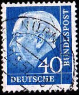 RFA Poste Obl Yv: 126 Mi:260x Theodor Heuss 18x22 (TB Cachet Rond) - Used Stamps