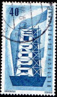 RFA Poste Obl Yv: 118 Mi:242 Europa Echafaudage & Drapeau (Beau Cachet Rond) - Used Stamps