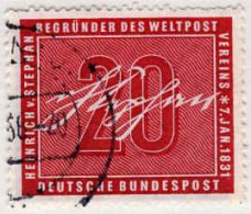 RFA Poste Obl Yv: 104 Mi:227 Heinrich V.Stephan (Dents Courtes) Beau Cachet Rond - Used Stamps