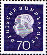 RFA Poste N** Yv: 177 Mi:306 Theodor Heuss Deutscher Bundespräsident - Unused Stamps