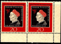 RFA Poste N** Yv: 178 Mi:307 Jakob Fugger Der Reiche Entrepreneur Paire - Unused Stamps