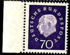 RFA Poste N** Yv: 177 Mi:306 Theodor Heuss Deutscher Bundespräsident Bord De Feuille - Unused Stamps