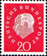 RFA Poste N** Yv: 175 Mi:304 Theodor Heuss Deutscher Bundespräsident - Unused Stamps