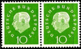 RFA Poste N** Yv: 174 Mi:303 Theodor Heuss Deutscher Bundespräsident Paire - Unused Stamps