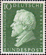 RFA Poste N** Yv: 167 Mi:293 Hermann Schulze Delitzsch Juriste Allemand - Unused Stamps