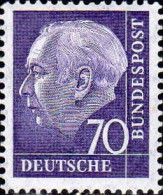 RFA Poste N** Yv: 128 Mi:263x Theodor Heuss 18x22 - Unused Stamps