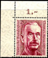 RFA Poste N** Yv: 113 Mi:237 Thomas Mann Ecrivain Coin De Feuille - Nuevos