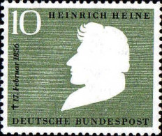 RFA Poste N* Yv: 103 Mi:229 Heinrich Heine Poète (Trace De Charnière) - Ungebraucht