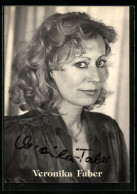 AK Schauspielerin Veronika Faber Im Halbprofil, Mit Original Autograph  - Actors