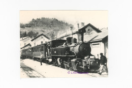 Photo Locomotive CFV 403 Train Gare Le Cheylard Vivarais Ardèche 07 France Chemin Fer Motrice Vapeur Métrique Mastrou - Eisenbahnen