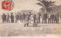 CANNES (Alpes-Maritimes) - Les Mouettes Sur L'Esplanade Du Casino - Un Repas - Voyagé 1914 (2 Scans) - Cannes