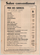 Coiffure Dames Salon Conventionné Prix Des Services Isère 1972 - Zonder Classificatie