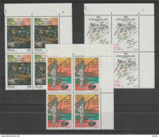 REPUBBLICA:  1993  AVVENIMENTI  STORICI  -  S. CPL. 3  VAL. BL. 4  N. -  SASS. 2070/72 - Blocks & Sheetlets