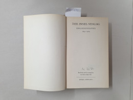 Der Insel-Verlag : Eine Bibliographie 1899 - 1969 : - Sonstige & Ohne Zuordnung