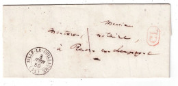 71 SARTHE SILLE LE GUILLAUME LAC TAD Type 15 Du 03/06/1850 Taxe 1 CL Rouge Pour Rouez SUP - 1849-1876: Classic Period