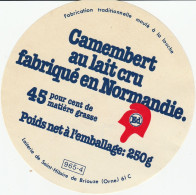 1 ETIQUETTE  CAMEMBERT  NEUVE  ST HILAIRE DE BRIOUZE  ORNE - Käse