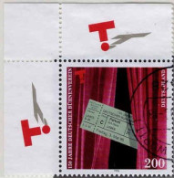 RFA Poste Obl Yv:1689 Mi:1857 150.Jahre Deutscher Bühnenverein Coin D.feuille (Beau Cachet Rond) - Used Stamps