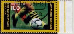 RFA Poste Obl Yv:1665 Mi:1833 Deutscher Fussballmeister Borussia Dortmund Bord De Feuille (Beau Cachet Rond) - Gebraucht