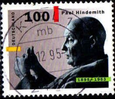 RFA Poste Obl Yv:1659 Mi:1827 Paul Hindemith Compositeur Kiel (TB Cachet Rond) - Gebraucht