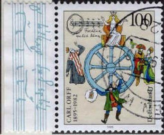 RFA Poste Obl Yv:1638 Mi:1806 Carl Orff Musicien Bord De Feuille (Beau Cachet Rond) - Gebruikt