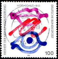 RFA Poste Obl Yv:1621 Mi:1789 Freiheit Der Meinungsäusserung Wort-Schrift-Bild (TB Cachet Rond) Kiehl 1-9-95 - Gebruikt