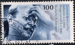 RFA Poste Obl Yv:1620 Mi:1788 Dietrich Bonhoeffer Geboren 4.2.1906 Hingerichtet 9.4.1945 (cachet Rond) - Oblitérés