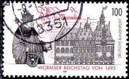 RFA Poste Obl Yv:1605 Mi:1773 Wormser Reichstag (Beau Cachet Rond) - Used Stamps