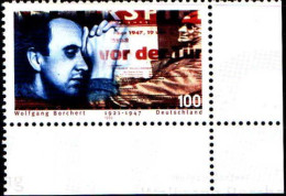 RFA Poste N** Yv:1690 Mi:1858 Wolfgang Borchert Ecrivain (Coin De Feuille) - Nuevos