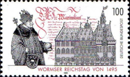 RFA Poste N** Yv:1605 Mi:1773 Wormser Reichstag - Nuevos
