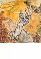 Art - Peinture Religieuse - Marc Chagall - Message Biblique - 12 - Moïse Recevant Les Tables De La Loi - Musée National  - Quadri, Vetrate E Statue