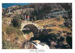 Trains - Espagne - Vall De Nuria - El Ripoles - Pont - Marcophilie Au Dos - CPM - Voir Scans Recto-Verso - Eisenbahnen