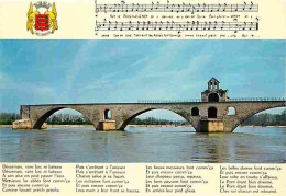 84 - Avignon - Le Pont Saint Bénézet - Blasons - Partition - CPM - Voir Scans Recto-Verso - Avignon