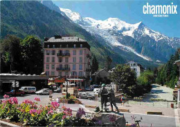 74 - Chamonix - Mont-Blanc - Mont-Blanc - Dome Du Gouter - Aiguille Du Gouter - Statue En Bronze De Saussure Et Du Guide - Chamonix-Mont-Blanc