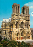 51 - Reims - Cathédrale Notre Dame - Façade Ouest Et Côté Nord - CPM - Carte Neuve - Voir Scans Recto-Verso - Reims