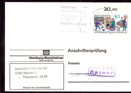 604272 | Seltene Anschriftenprüfung Der Hamburg - Mannheimer Versicherung, 2000 Jahre Weinbau  | Aachen (W - 5100), -, - - Cartas & Documentos